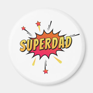 Simple Superdad Comique Retro Pop Art Magnet