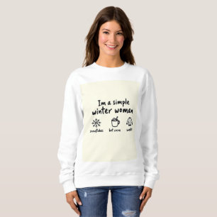 Simple Sweatshirt pour Femme d'Hiver