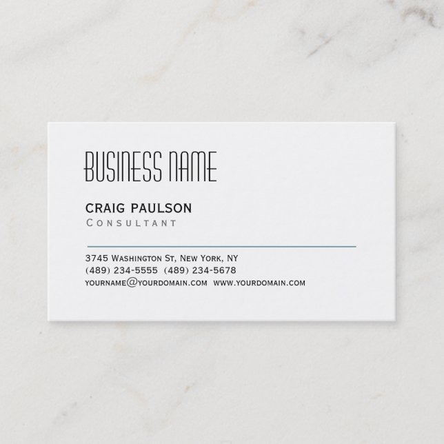 Simple tendance Cute Carte de visite noir blanc cl (Devant)