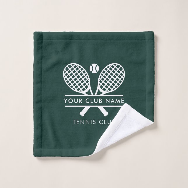 Simple Tennis Club Nom Équipe Joueurs Green Custom (Gant de toilette)