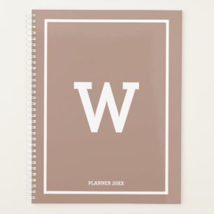 Simple Terre Beige Toné Initial Mois
