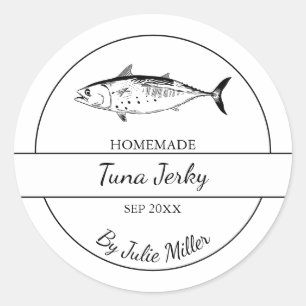 Simple thon fait maison Jerky Étiquette