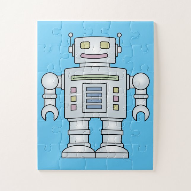 Simple toy robot puzzle for children - 30 pc (Vertical)