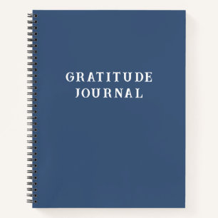 Simple Typographie Gratitude Journal Dans Indigo B