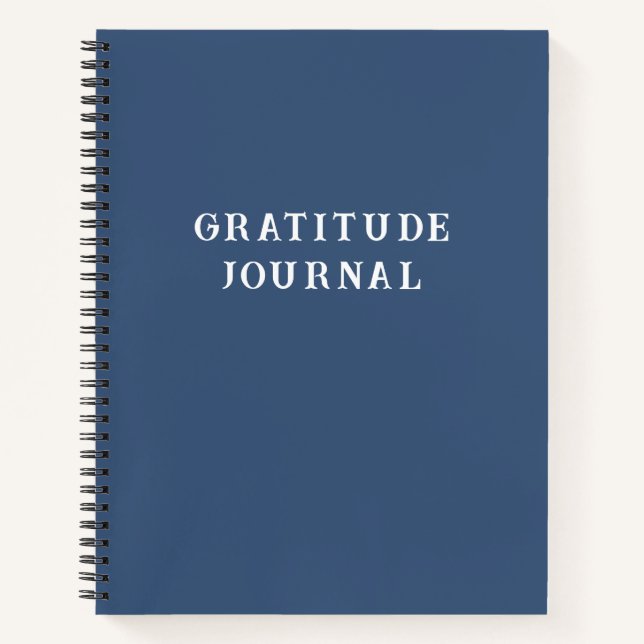 Simple Typographie Gratitude Journal Dans Indigo B (Devant)