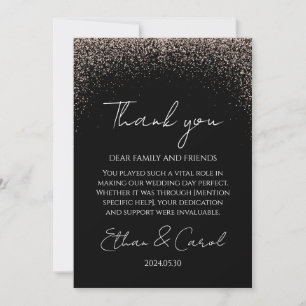 simple typographie mariage cartes de remerciements