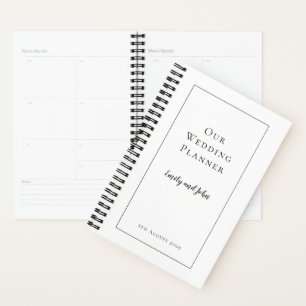 Simple typographie noire et Mariage de bordure