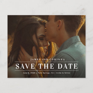Simple Typographie Photo Mariage Enregistrer La Da