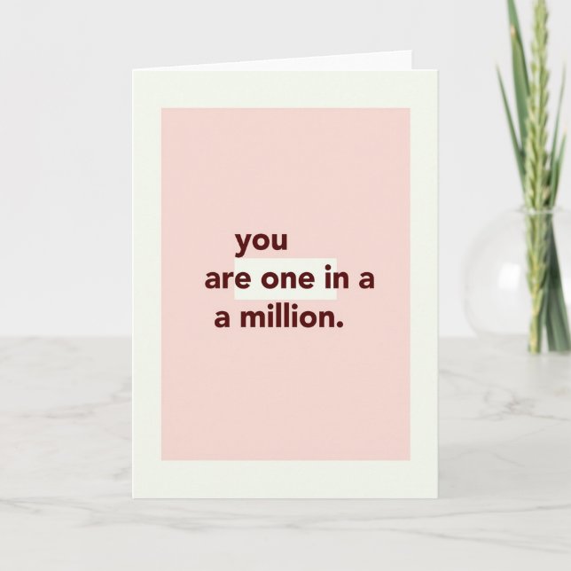 Simple Une Carte Sur Un Million (Devant)