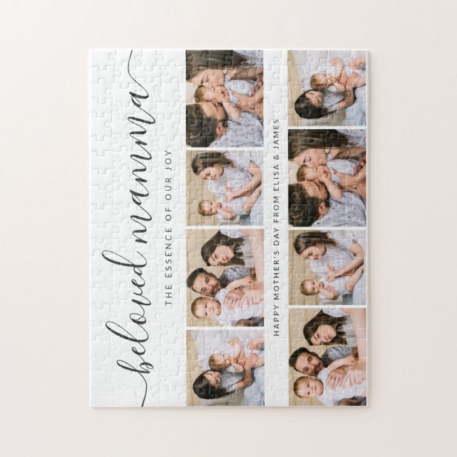 Simple Unique Mothers Day Collage Photo Puzzle (Vertical)