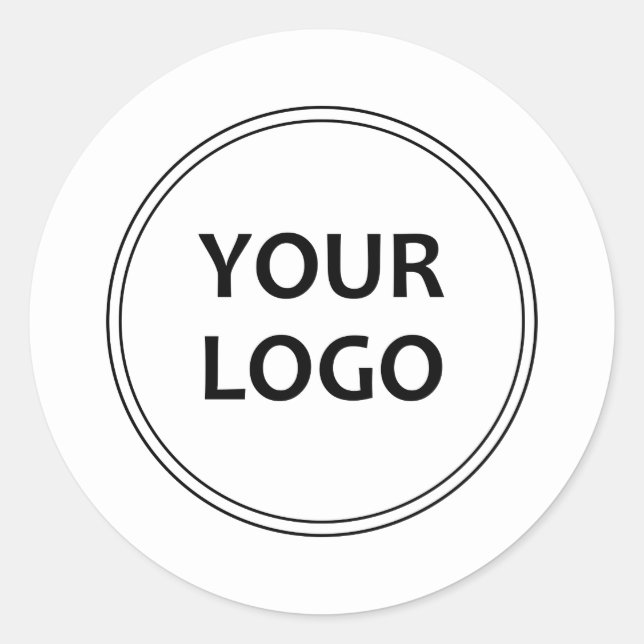 Simple VOTRE LOGO autocollant d'entreprise personn (Devant)
