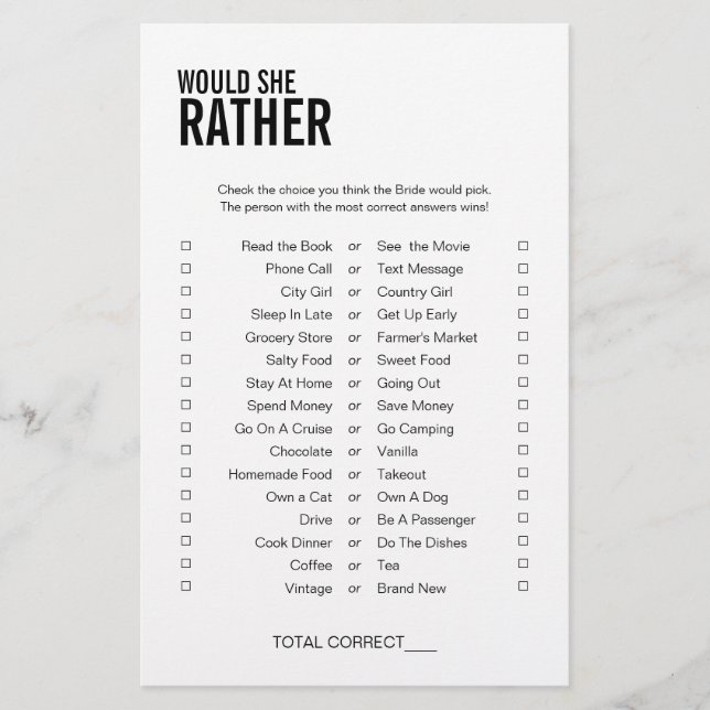 Simple Voudrait-Elle Plutôt Fête des mariées Jeu (Devant)