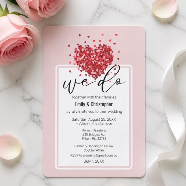 Simple We Do - Invitation de mariage Hearts (Créateur téléchargé)
