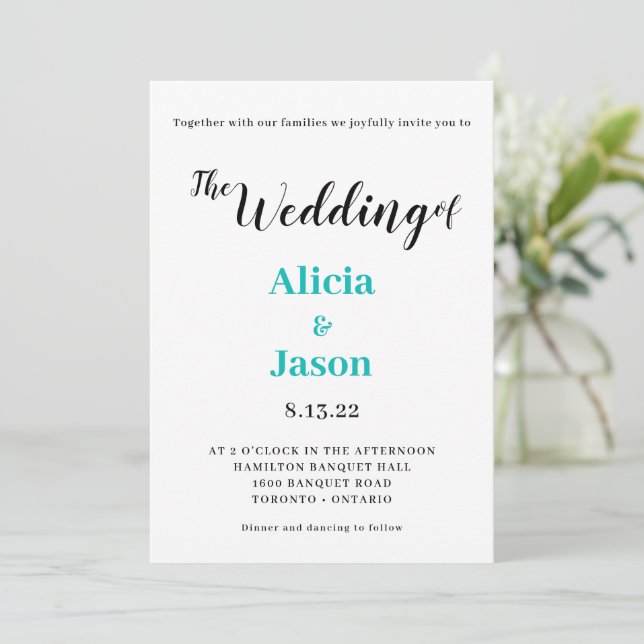 Simple Wedding Invitation (Debout devant)