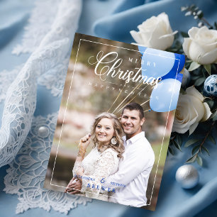 Simple Whimsical Christmas Script Photo Famille