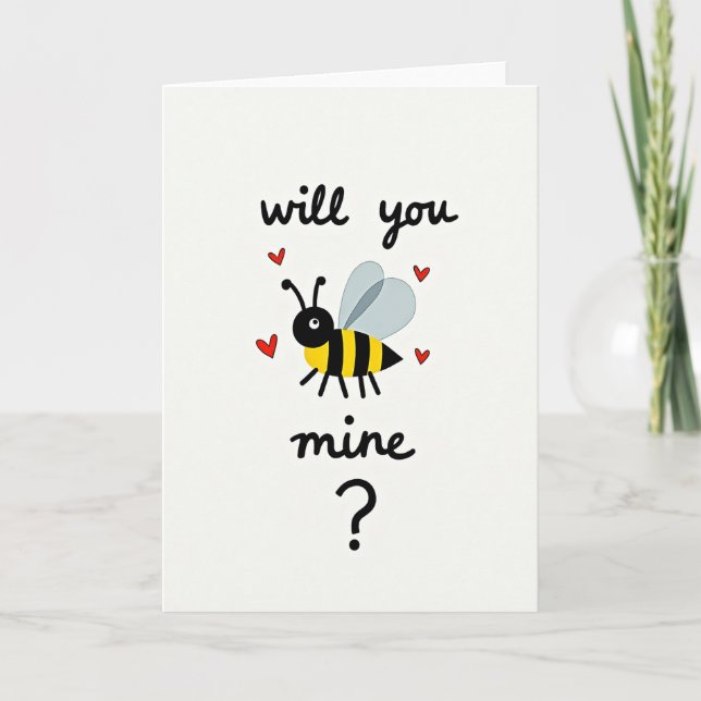 Simple Will You Bee Mine Carte (Devant)
