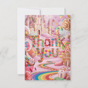 Simple Wings Candyland cartes de remerciements