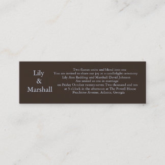 Simplement invitation de mariage de chocolat