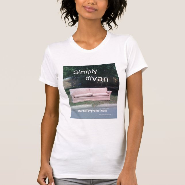 Simplement le T-shirt des femmes de base de divan (Devant)