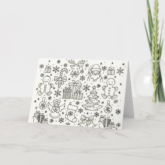 Simplement Noël sur une carte de voeux. (Devant)