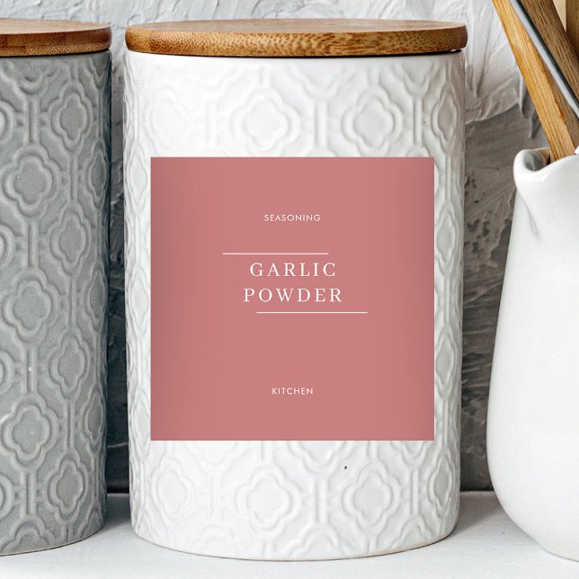Simplement Rosy Minimal Cuisine Pantry Étiquettes  (Créateur téléchargé)