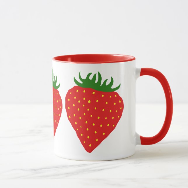 Simplement tasse faite sur commande de fraise - (Droite)
