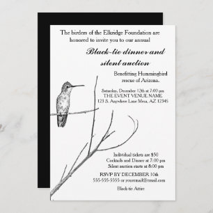 Simplement un colibri sur un bâton invitation