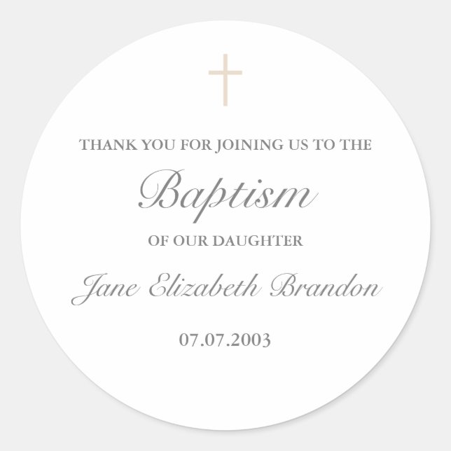 Simples stickers de croix dans la crème café (Devant)