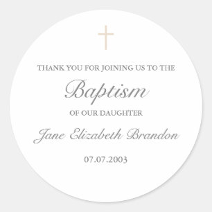 Simples stickers de croix dans la crème café