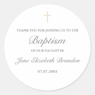 Simples stickers de croix dans la crème café