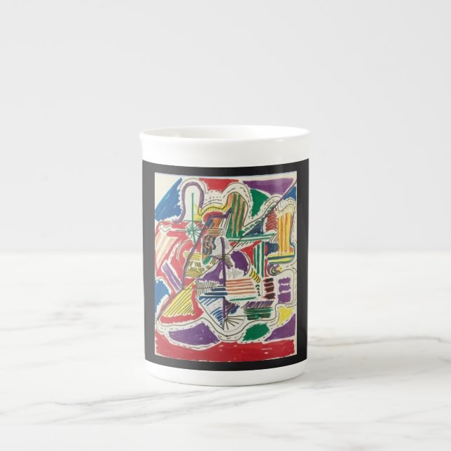 Simplicité Abstraite os Chine Mug (Devant)