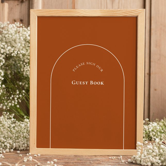 Simplicité Arch Terracotta Mariage Livre d'or (Créateur téléchargé)