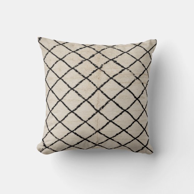 Simplicité berbère : Coussins de kilim blanc pour  (Recto)