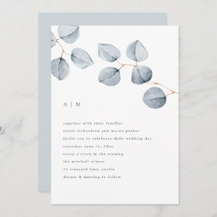 Simplicité d'Eucalyptus  Faire-part de mariage