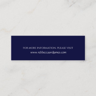 Simplicité Marine Blue Mariage Cartes de site Web