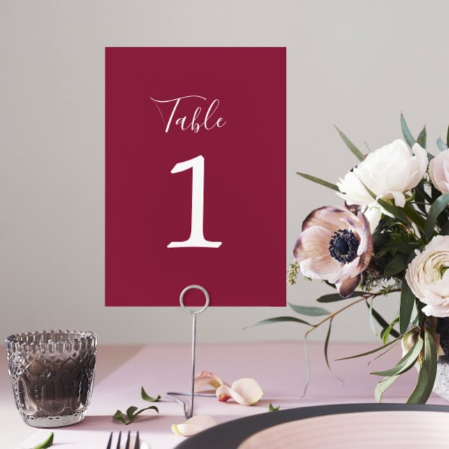 Simplicité réelle 1 Mariage Claret Numéro de table (Créateur téléchargé)