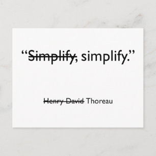 Simplifier la carte postale