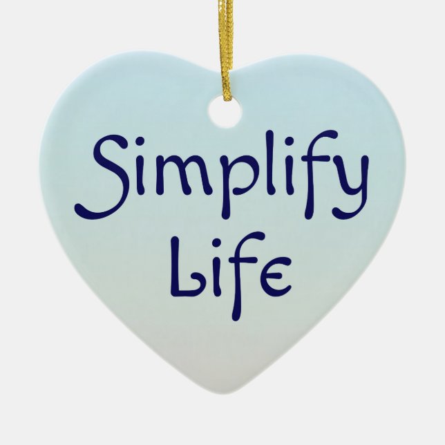 Simplifier la vie bleu ornement de Noël (Devant)