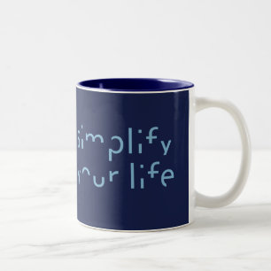 "Simplifiez votre vie" tasses de couleurs personna