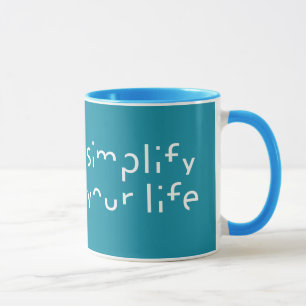 "Simplifiez votre vie" tasses de couleurs personna