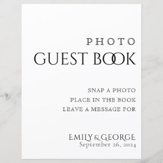 Simply Classic Photo Guest Book Mariage