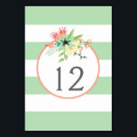 Simply Floral & Stripes Numéro de tableau Cartes d<br><div class="desc">Simply Floral & Stripes Numéro de tableau Cartes de tableau / Mention</div>