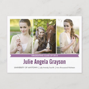 Simply Genius 3 Photo Graduation Carte Postale