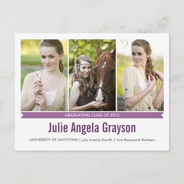 Simply Genius 3 Photo Graduation Carte Postale (Devant)