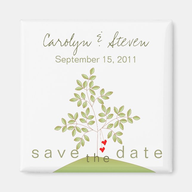 Simply Love Tree - Save the Date Magnet (Devant)