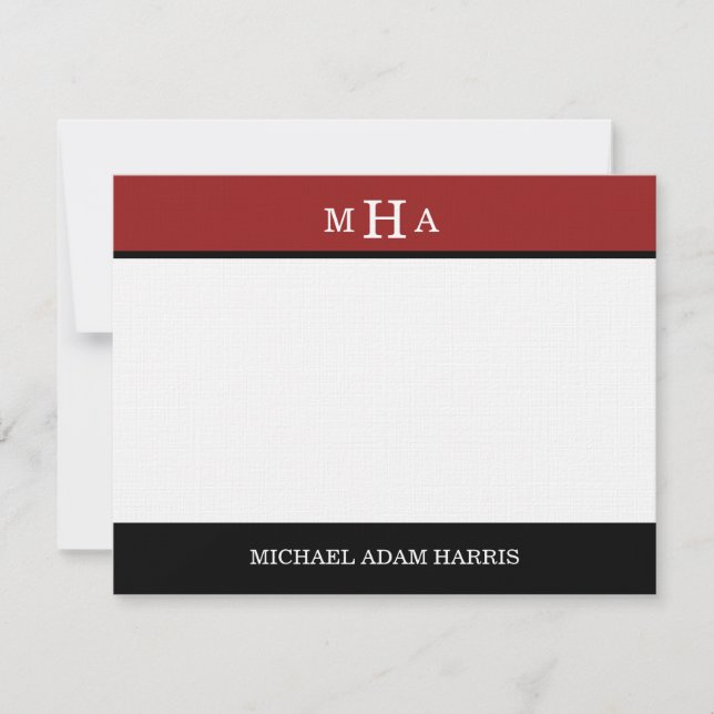 Simply Modern Graduation Merci Cartes (en rouge) (Devant)