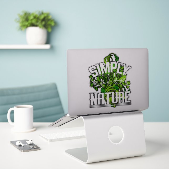 Simply nature Vinyl Sticker (Ordinateur portable sur le bureau)