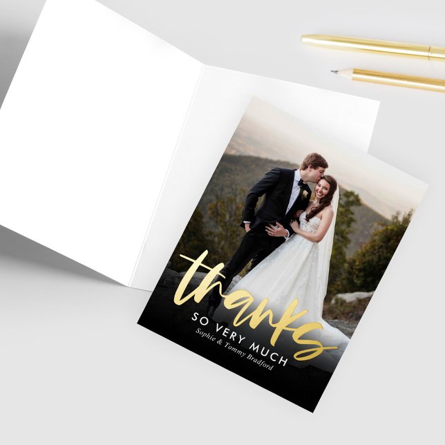 Sincere Merci FOIL Photo Carte de remerciements (Créateur téléchargé)
