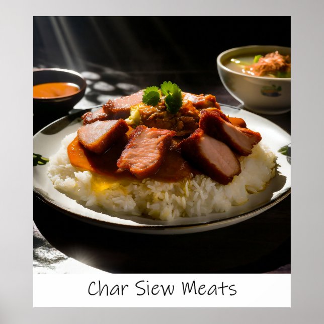 Singapore Char Siew Viandes - Impression d'archive (Devant)