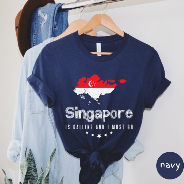 Singapour Appelle Et Je Dois Aller T-shirt (Créateur téléchargé)